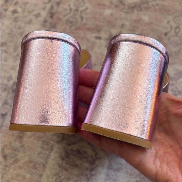 Reformation Mia Platform Sandal Pink Pearl Size 10 - Picture 7 of 15